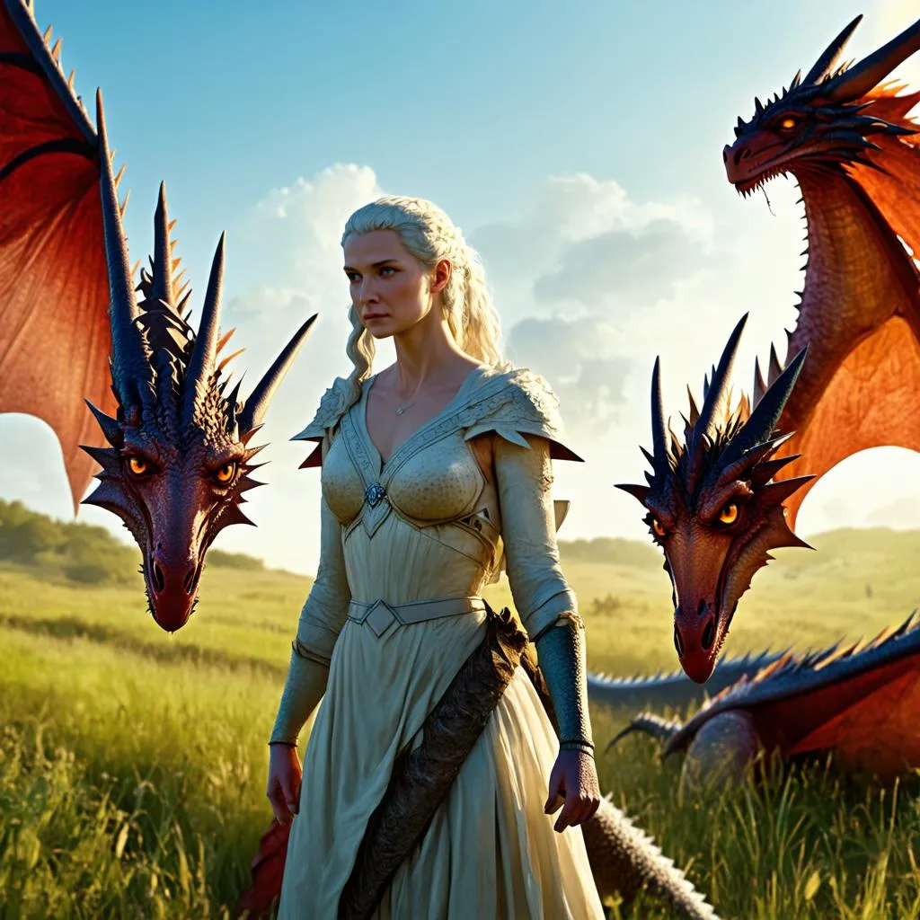 Daenerys Targaryen cùng rồng