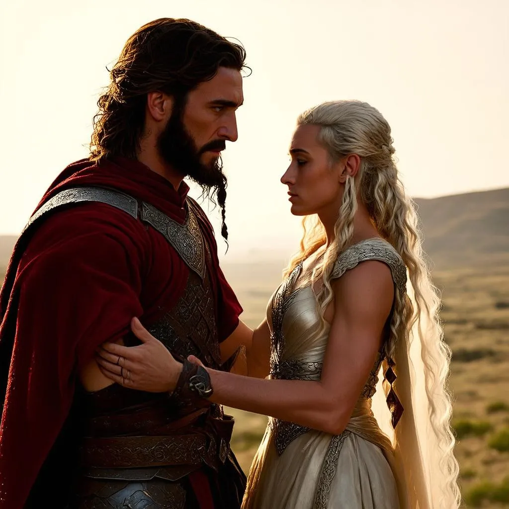 Daenerys Targaryen và Daario Naharis cảnh yêu