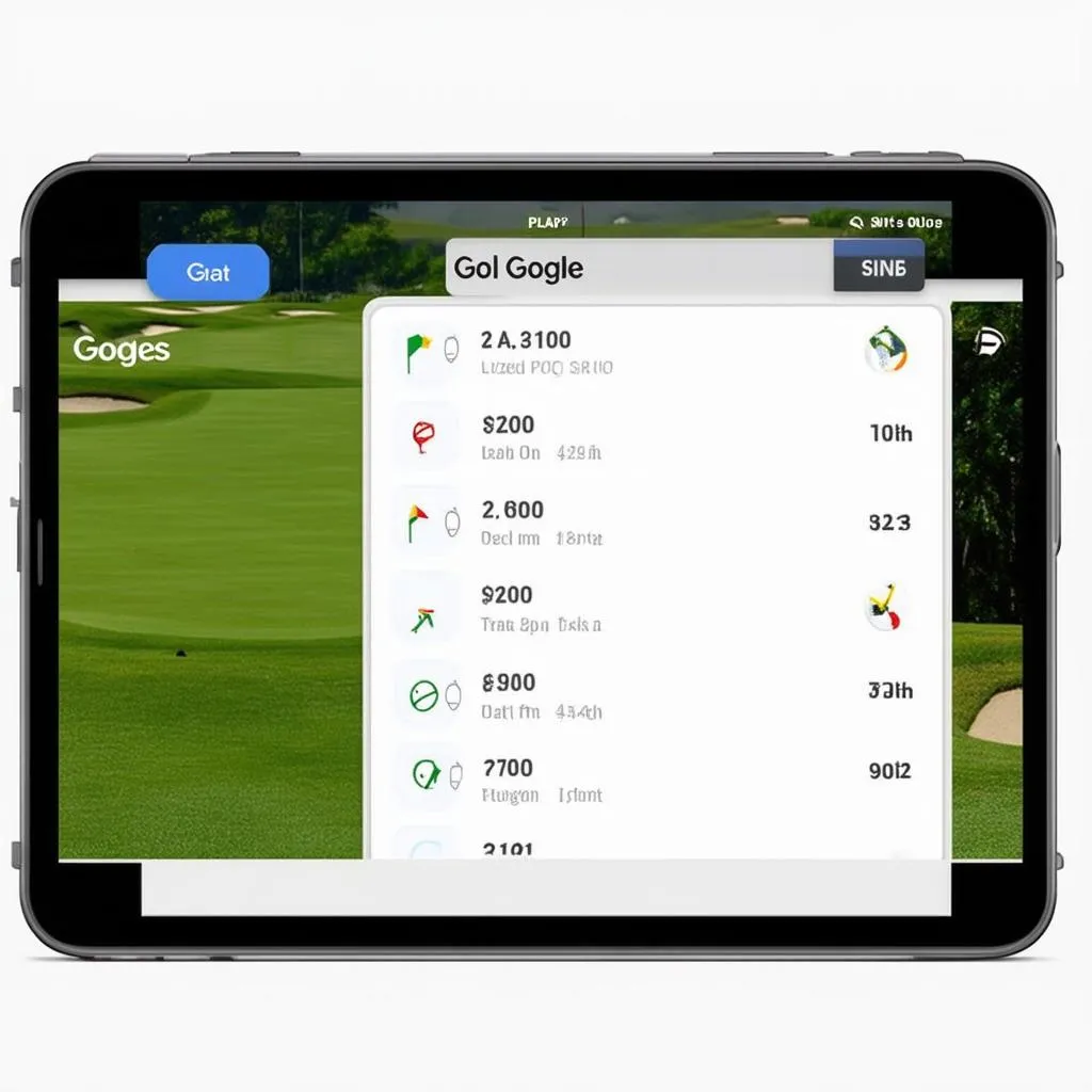 danh sách game golf android