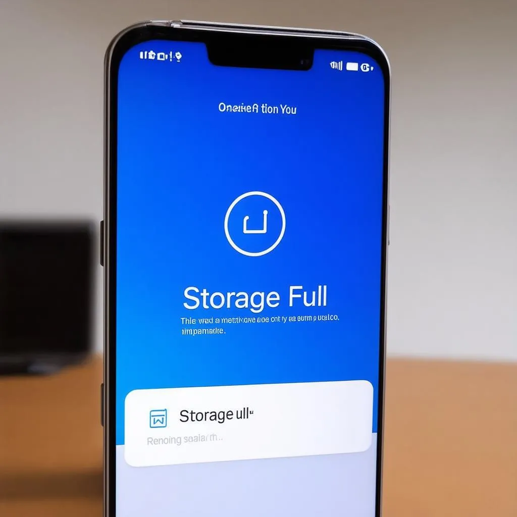 Điện thoại hiện thông báo "Bộ nhớ đầy"