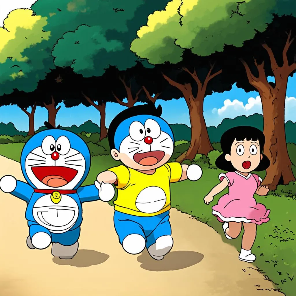 Doraemon và Nobita cùng nhau giải cứu Xuka