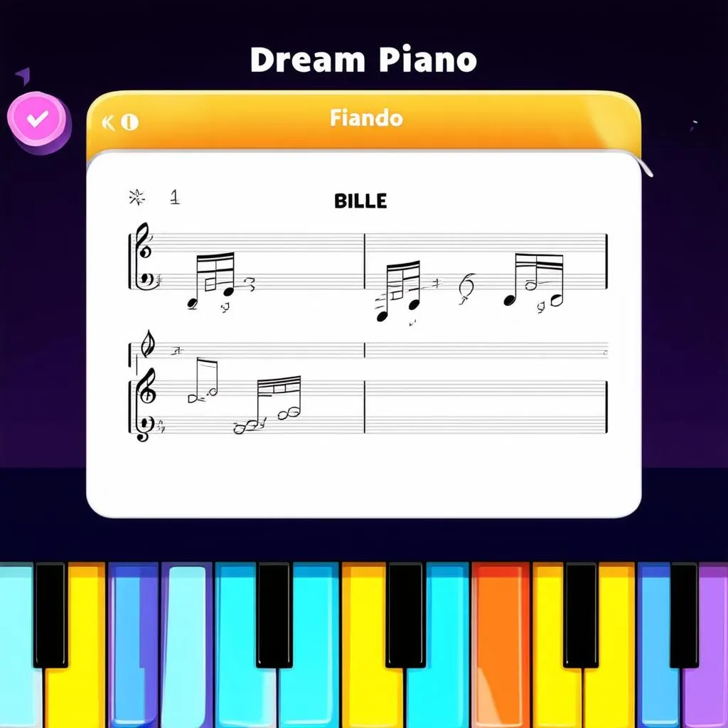 Giao diện game Dream Piano