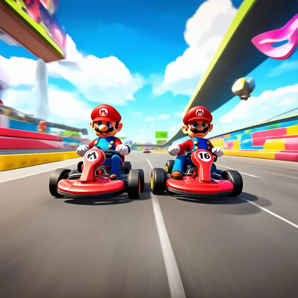 Mario Kart racing