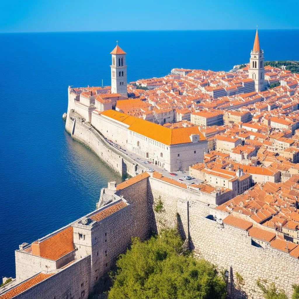 Thành phố Dubrovnik ở Croatia