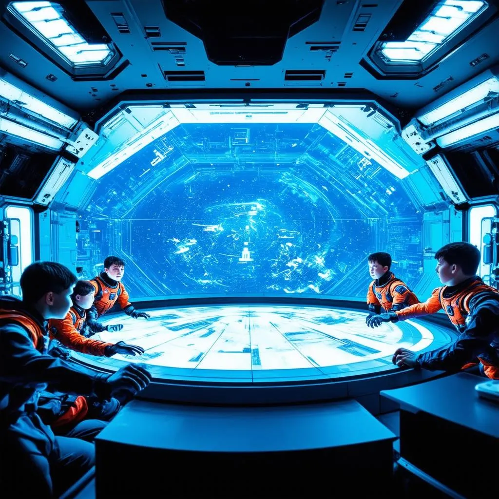 Cảnh trong phòng chiến đấu của Ender's Game