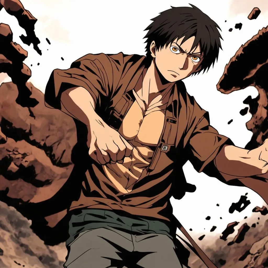 Eren Yeager in Attack on Titan