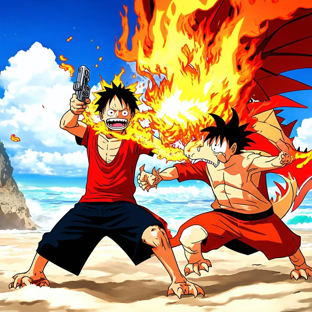 Fairy Tail vs One Piece chiến đấu