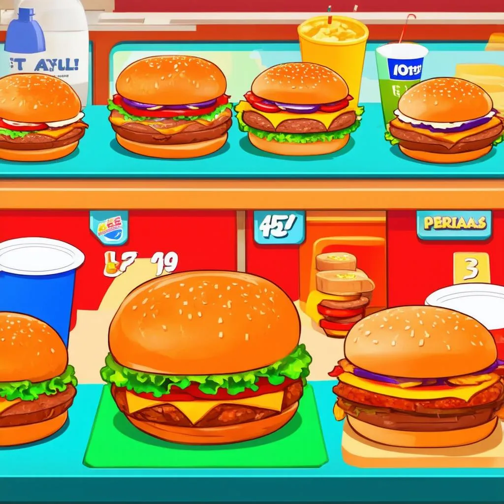 Game bán hàng hamburger vui nhộn