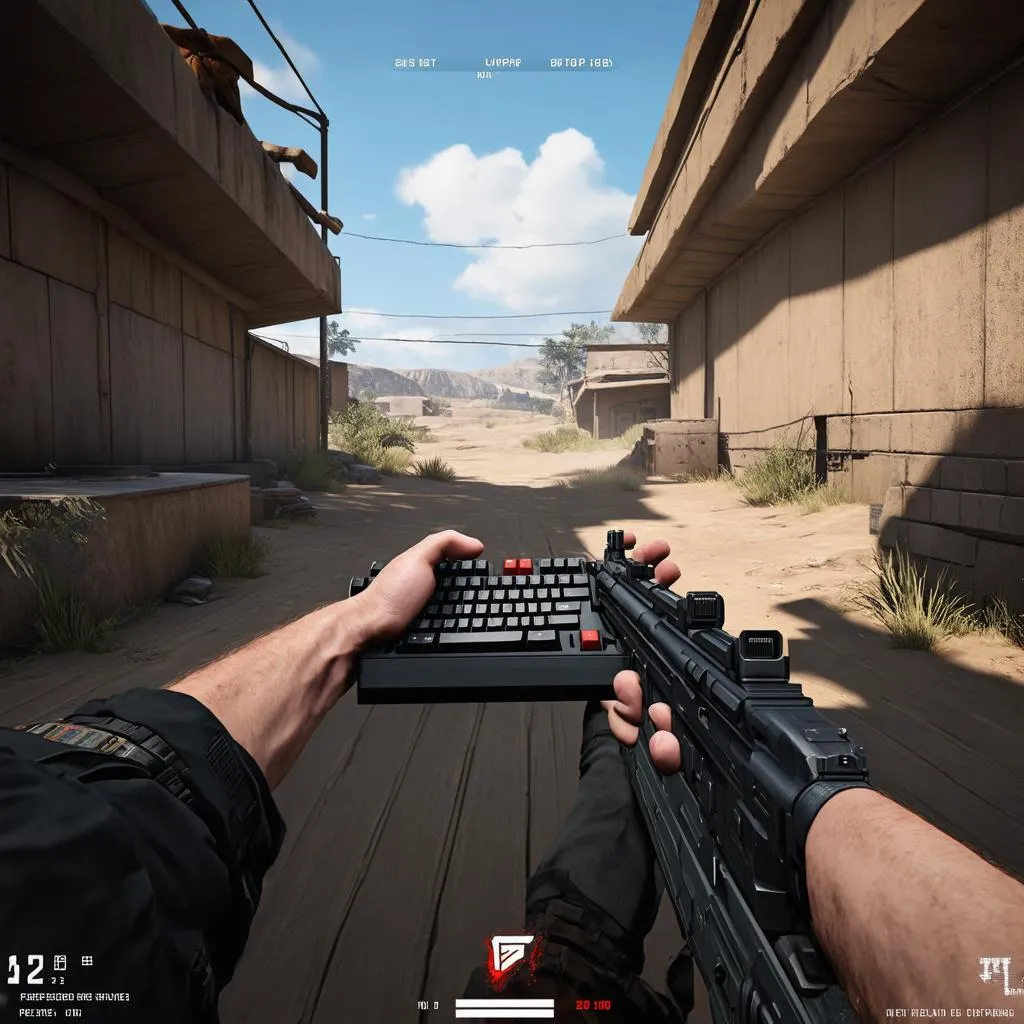 FPS game using keyboard