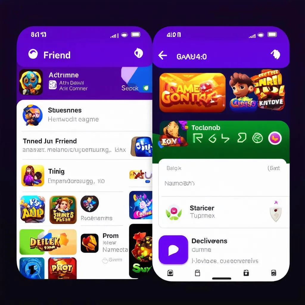 Giao diện Game Center App