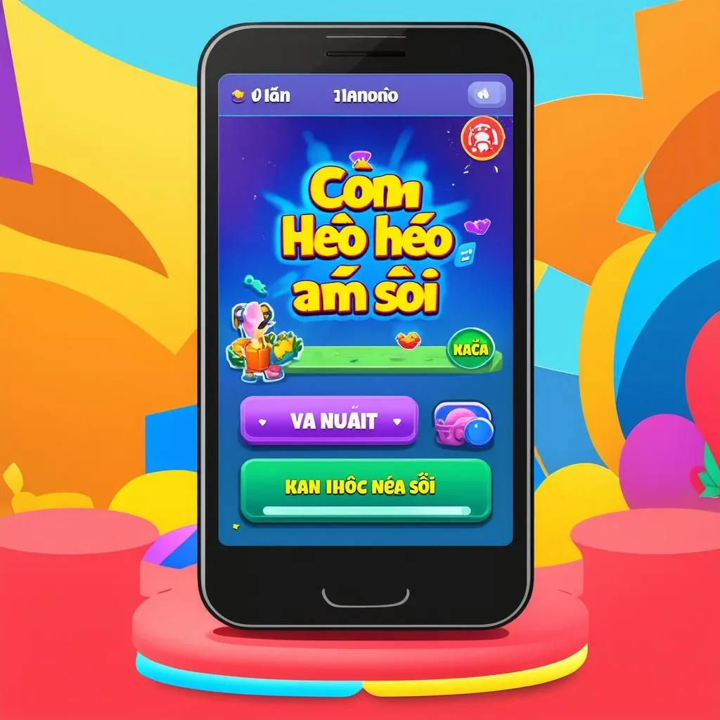 Giao diện game con heo đánh sói trên điện thoại