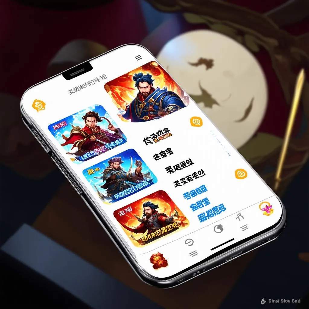 Hình ảnh game đặt boom Tam Quốc trên điện thoại