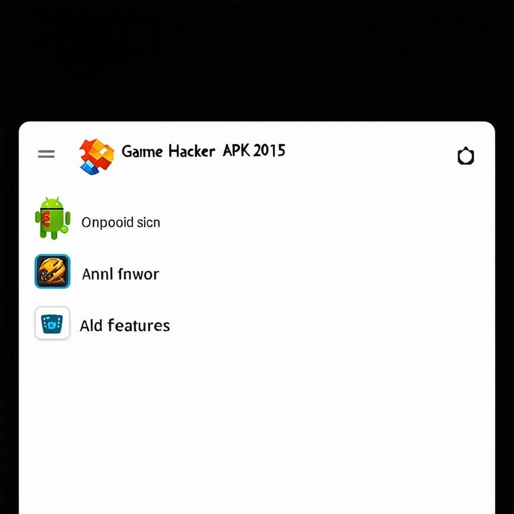 Giao diện Game Hacker APK 2015