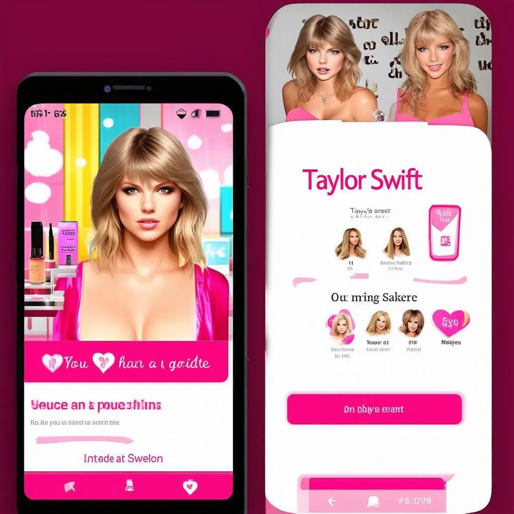 Game làm tóc cho Taylor Swift trên điện thoại