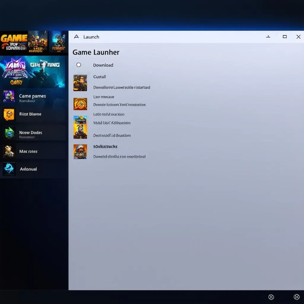 Giao diện Game Launcher