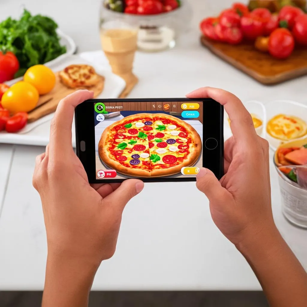 Game nấu ăn làm bánh pizza trên điện thoại