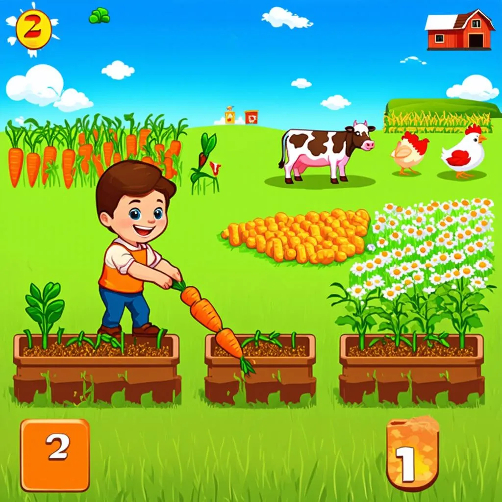 Game nông trại trên điện thoại