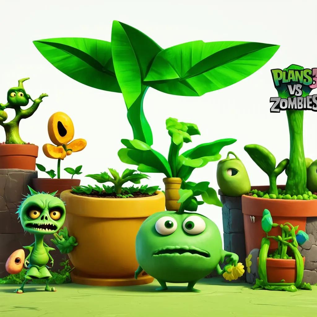 Game Plants Vs Zombies 3D Concept Art