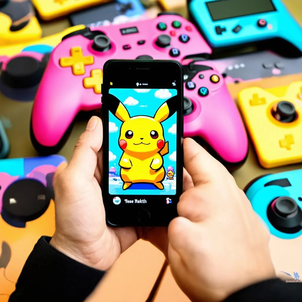 Pikachu game on phone