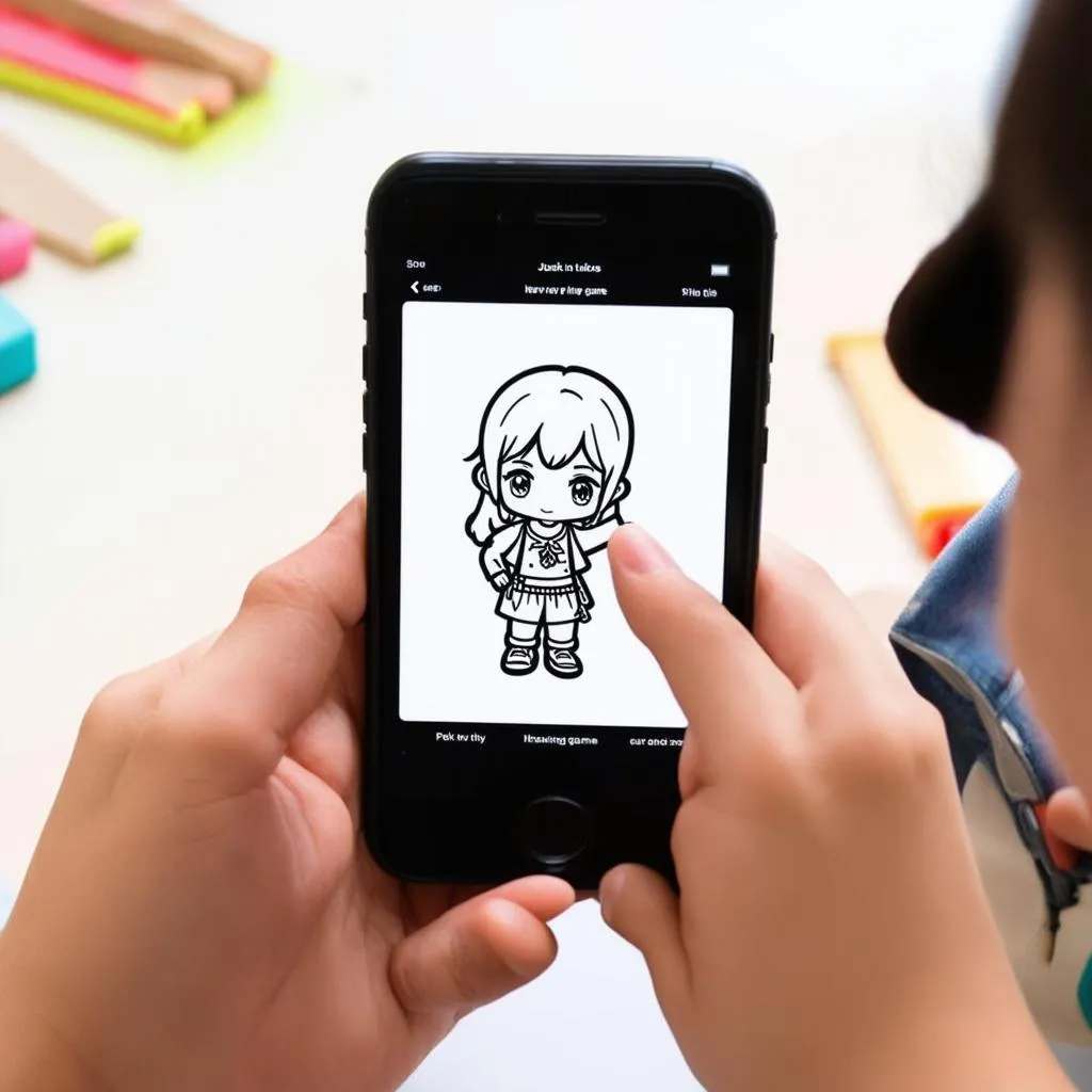 Game vẽ hình chibi trên điện thoại