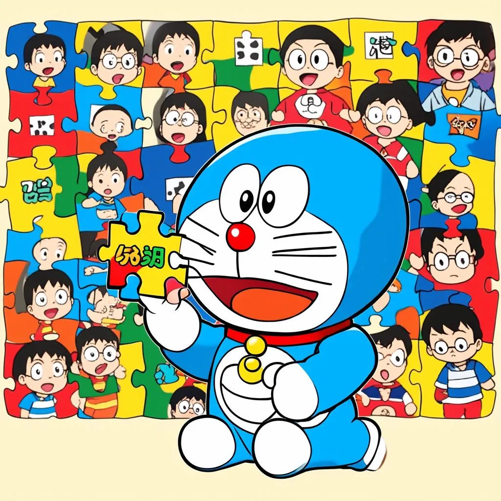 Game xếp hình Doraemon