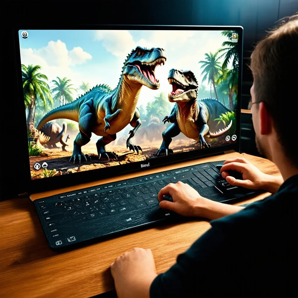 Gameplay Dino Fight Game