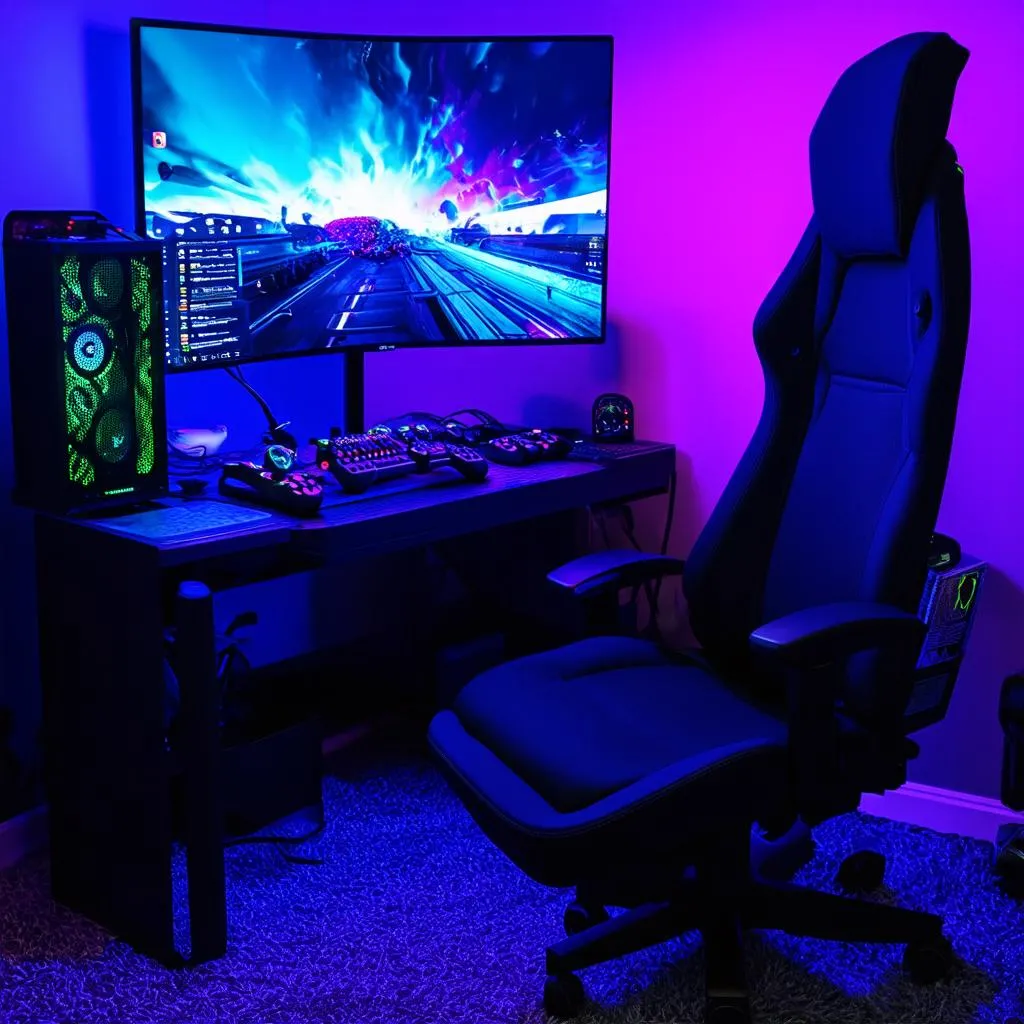 Gaming Setup Neon