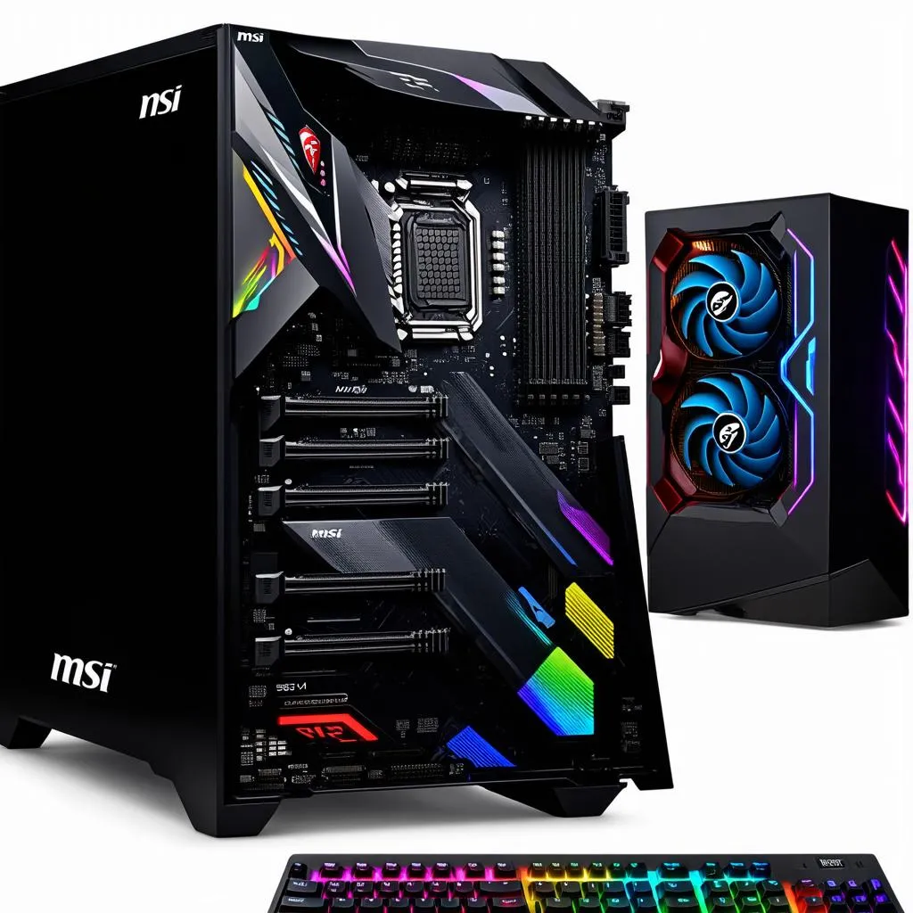 Dàn PC Gaming với Bo mạch chủ MSI B450 Gaming Pro Carbon AC Max