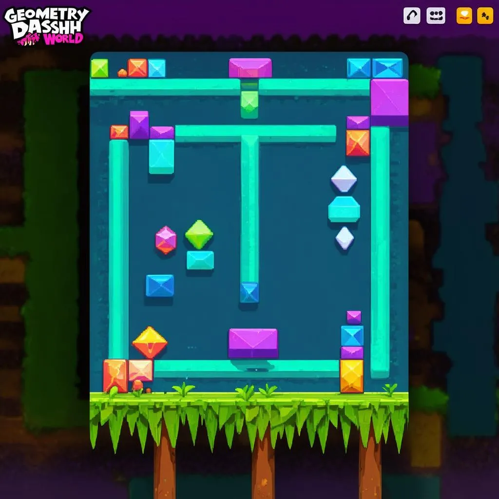 Giao diện game Geometry Dash World