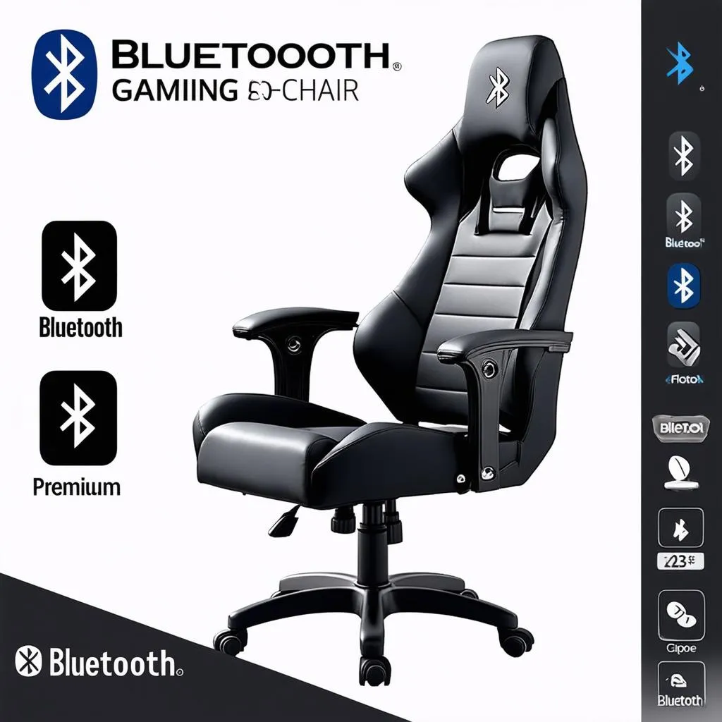 Ghế chơi game bluetooth phong cách