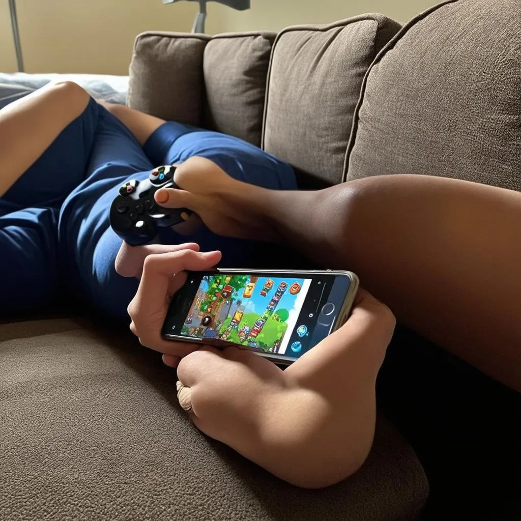 Mobile gaming for entertainment