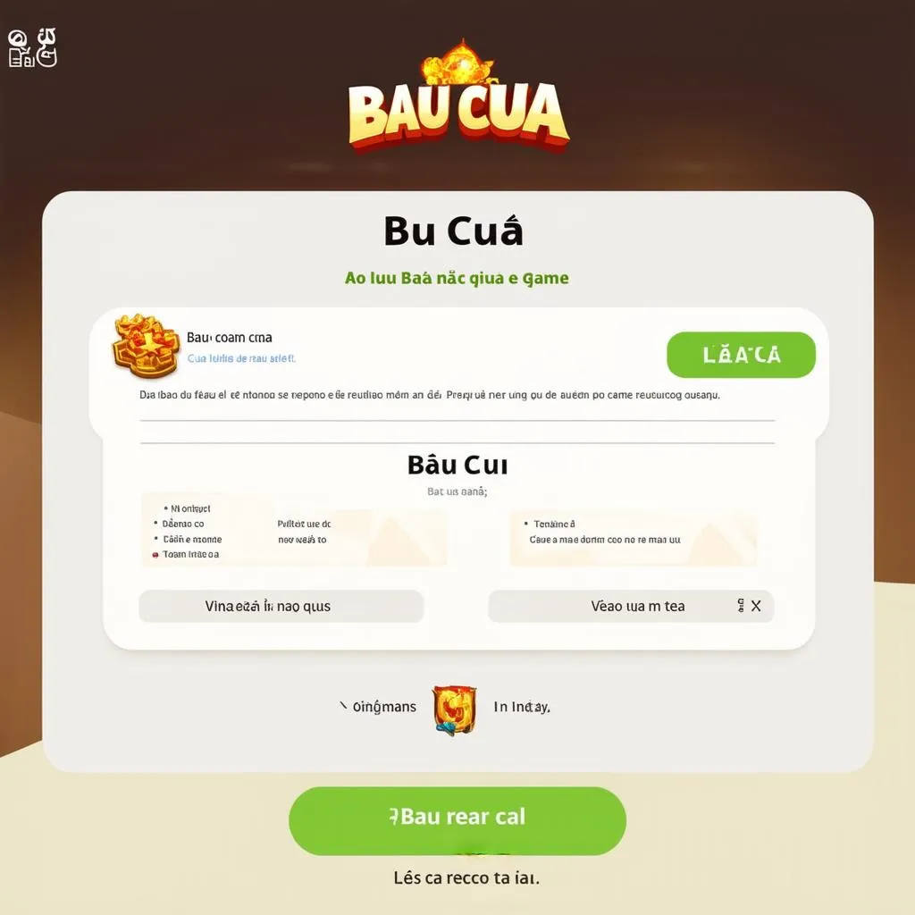 Giao Diện Game Bầu Cua Online