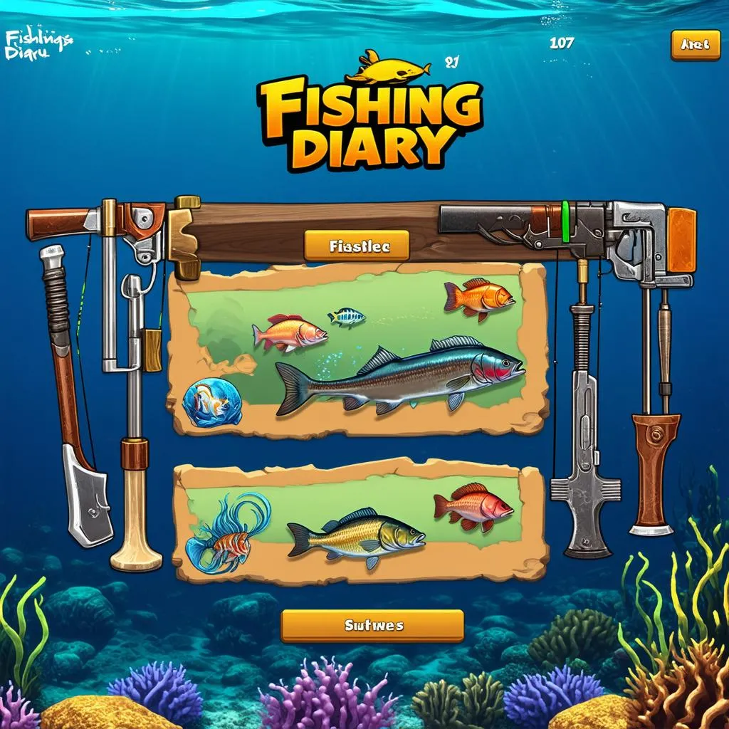 Game interface of Fishing Diary