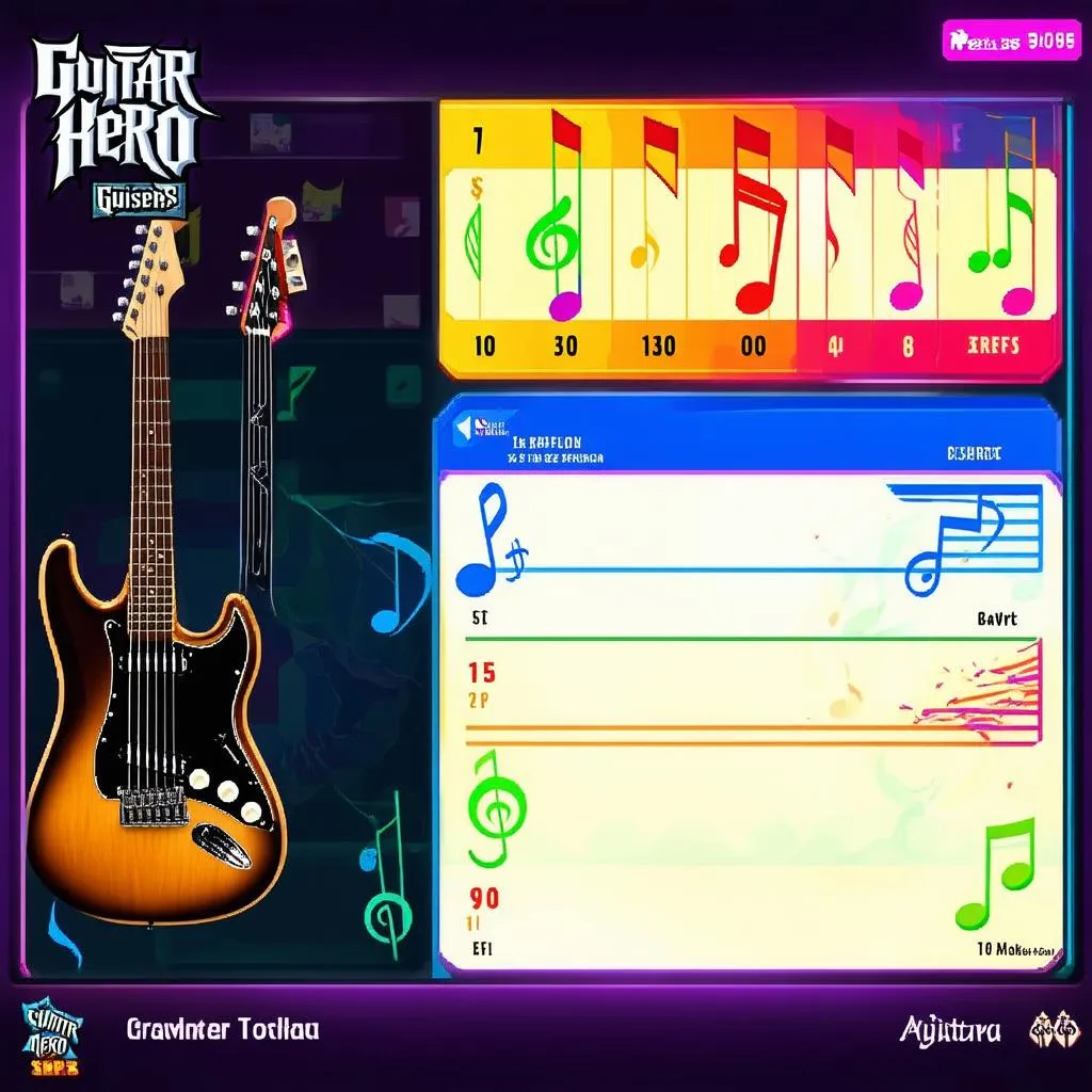 Guitar game interface