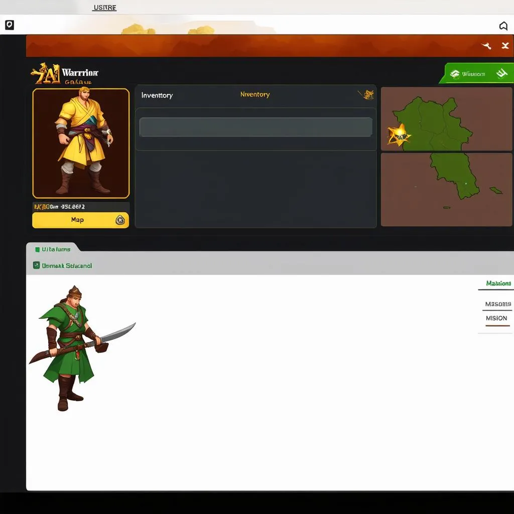 Game interface of &quot;I Am Warrior Game&quot;