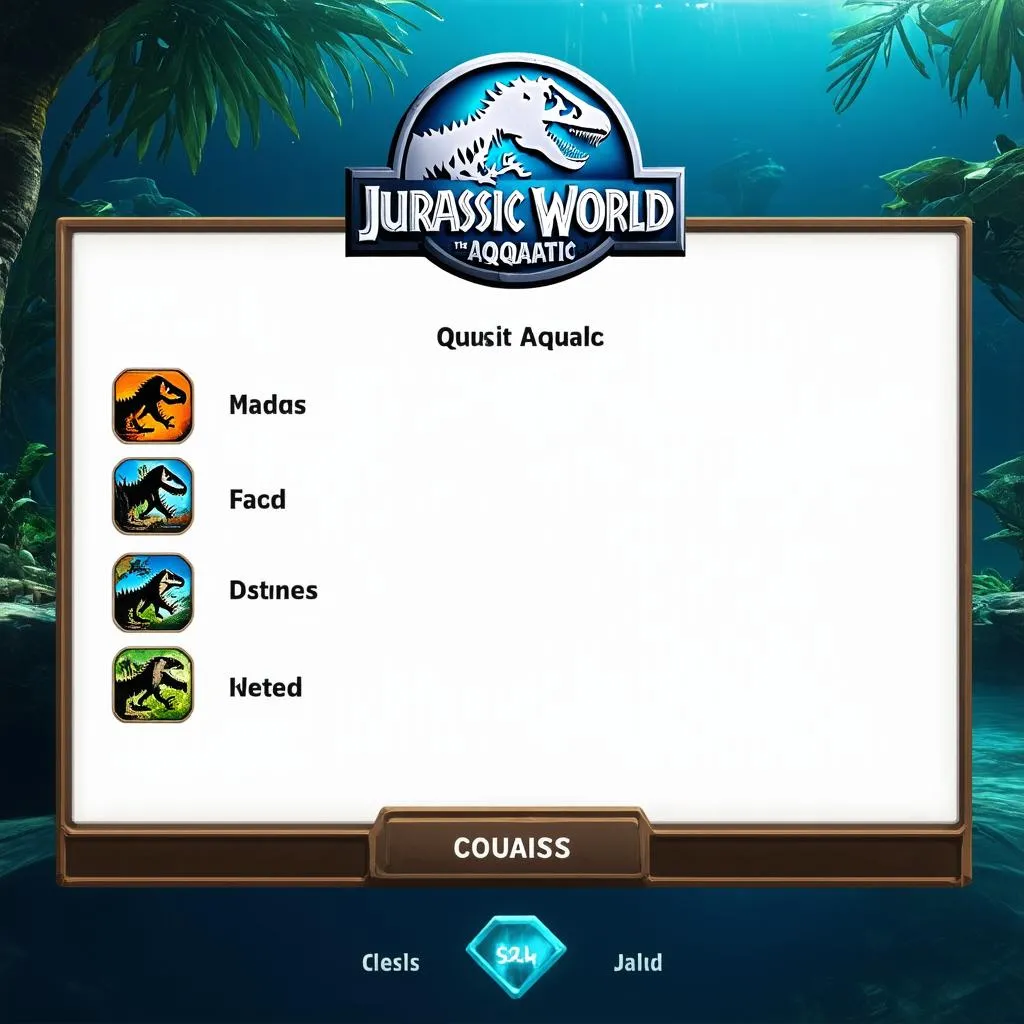 Giao diện game Jurassic World: The Game