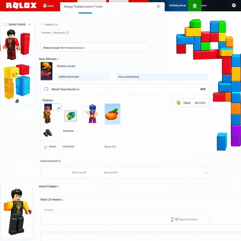 Giao diện game Roblox