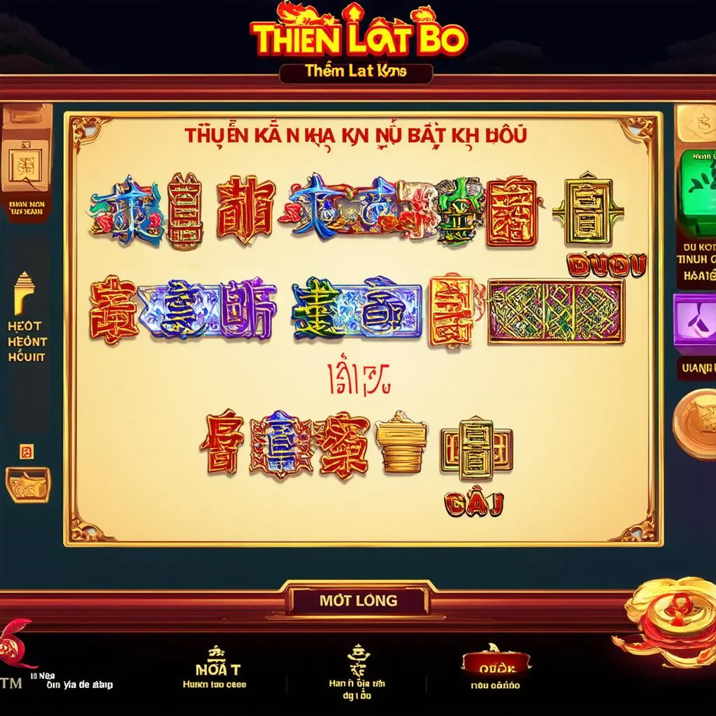 Giao diện game Thiên Long Bát Bộ