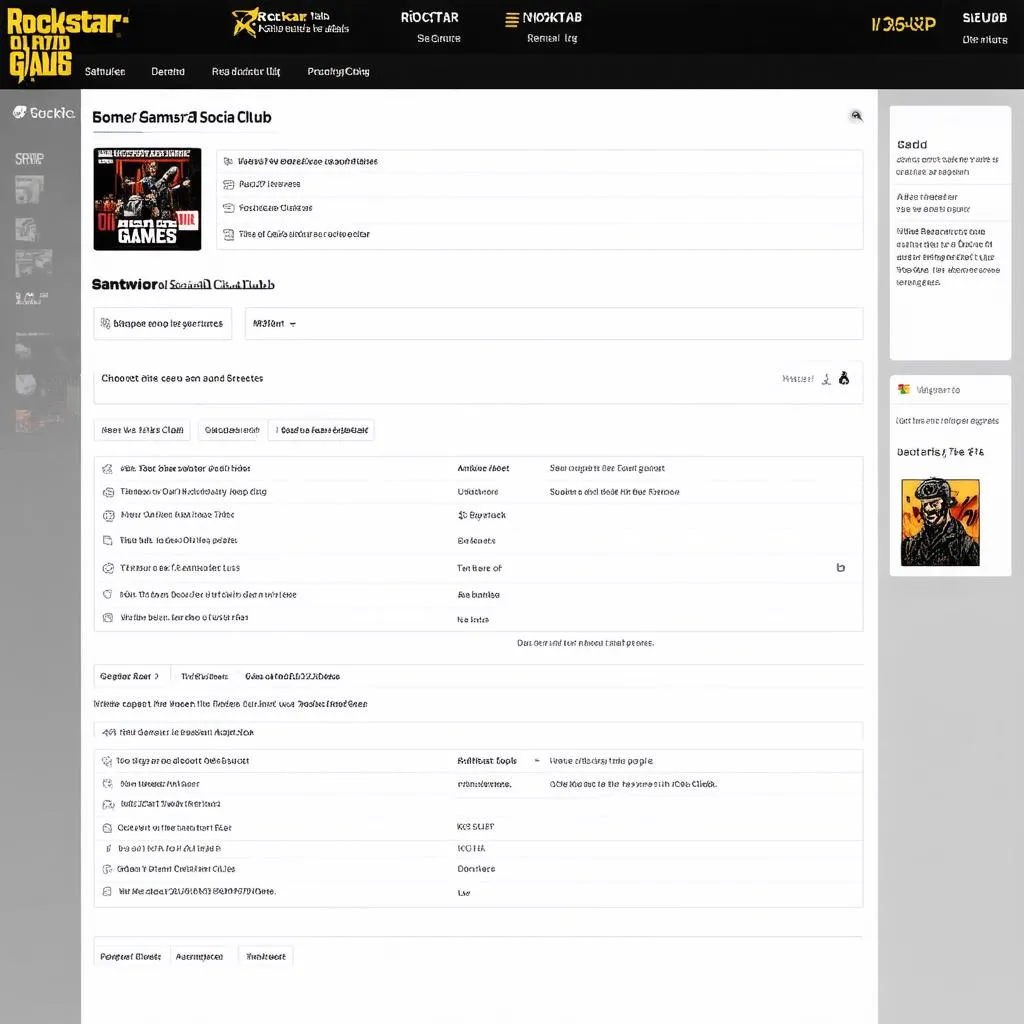 Rockstar Games Social Club Interface