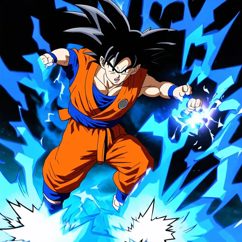 Goku charging Ki