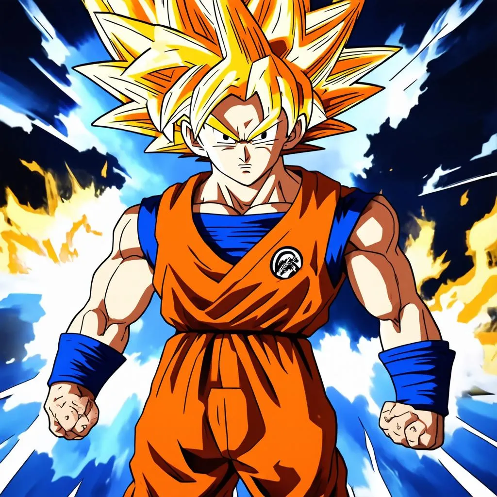 Goku biến thành Super Saiyan