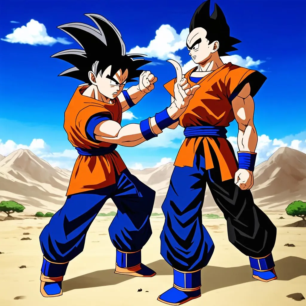 Goku và Vegeta hợp tác