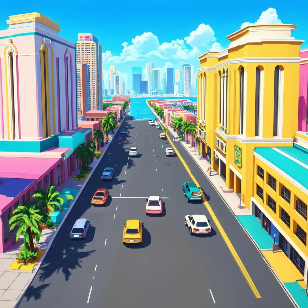 Phong cảnh trong game GTA Vice City