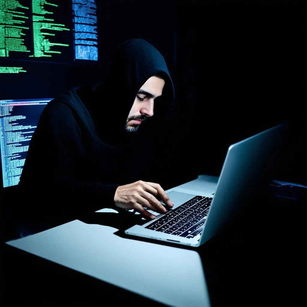 Hacker đang làm việc