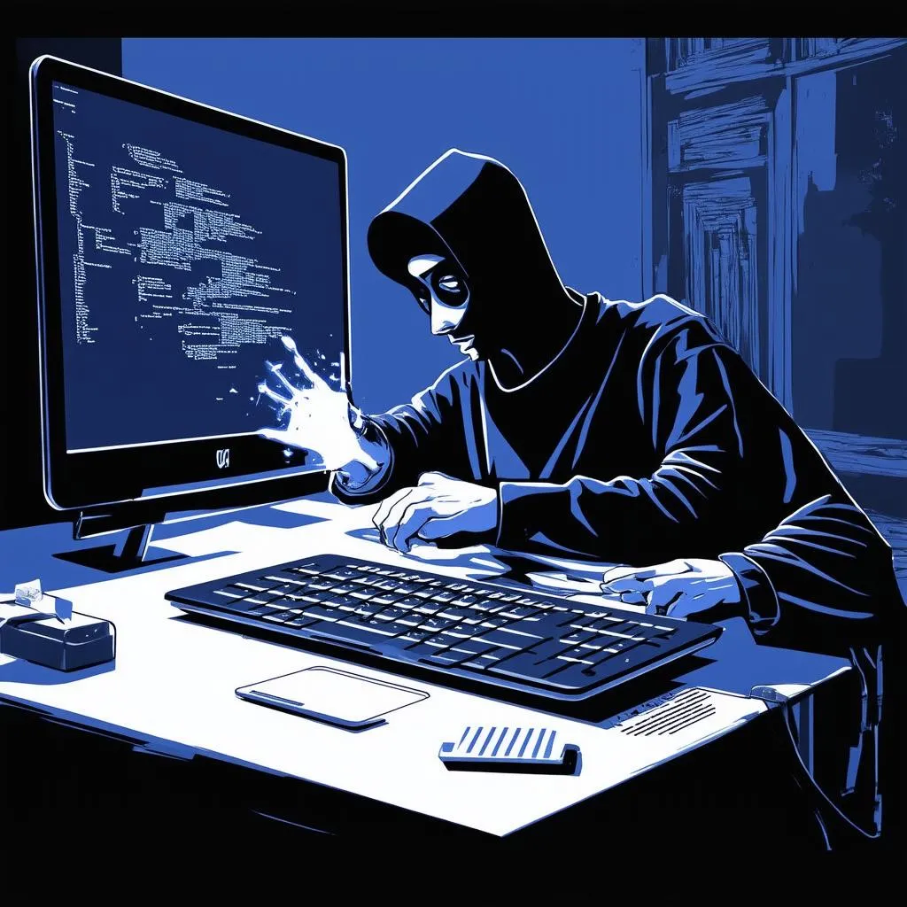 Hacker đang tấn công máy tính