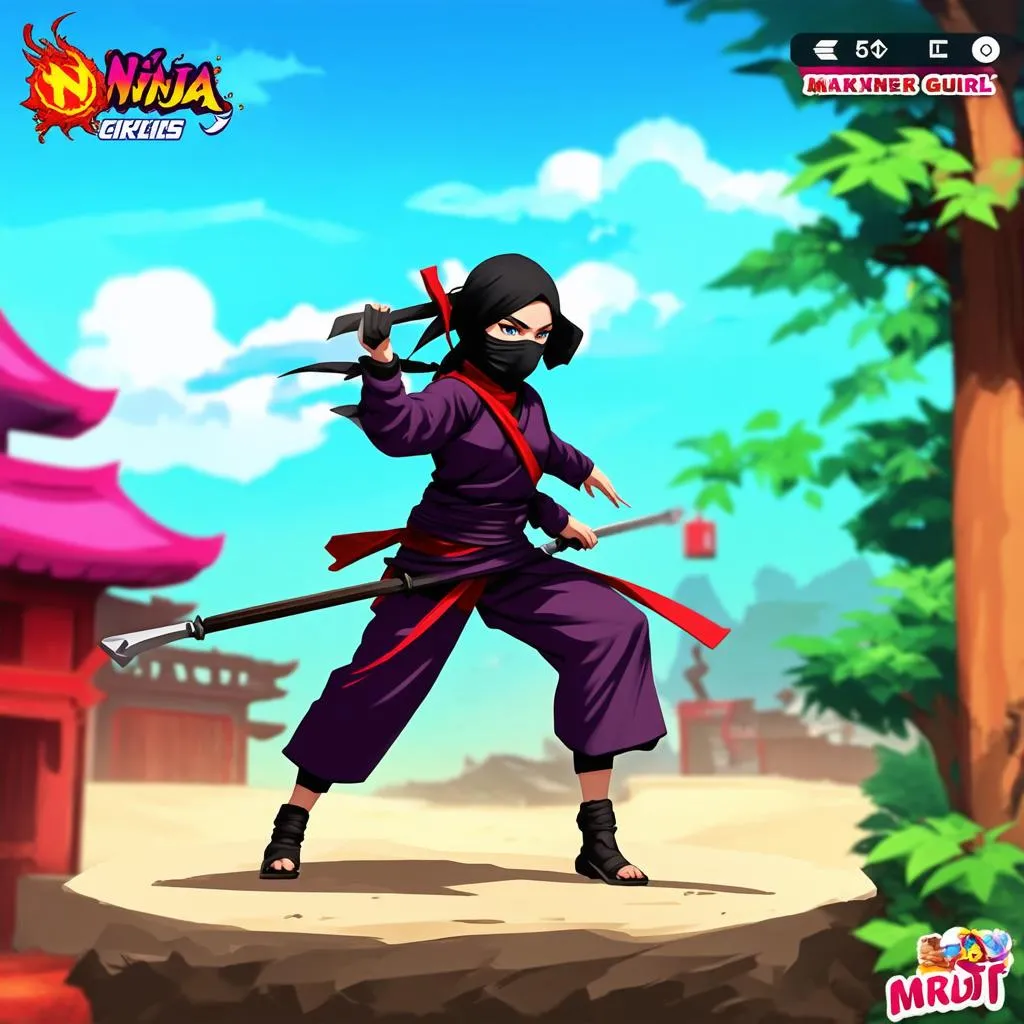 Ninja girl game screenshot