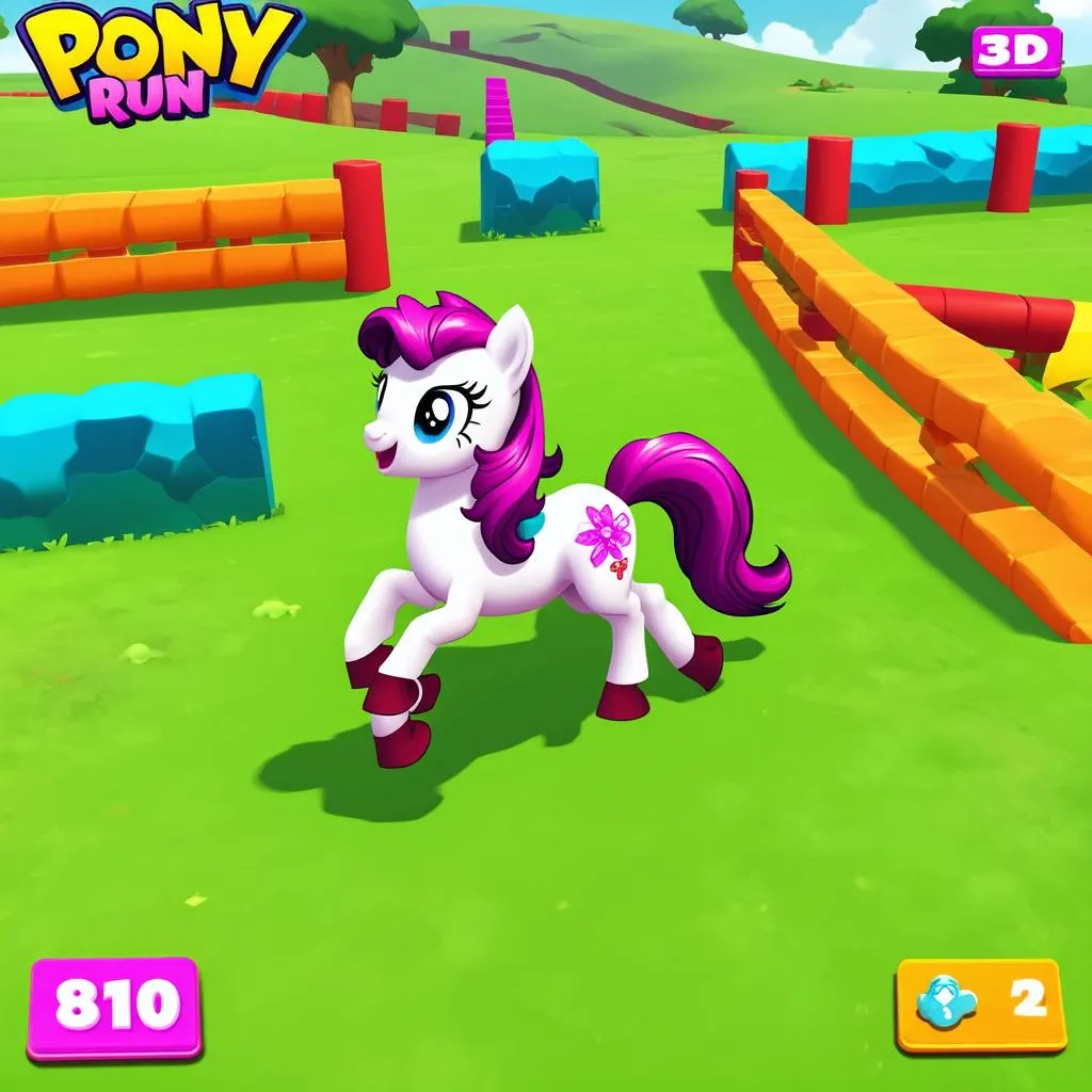 Khung cảnh đẹp trong game Pony Run 3D