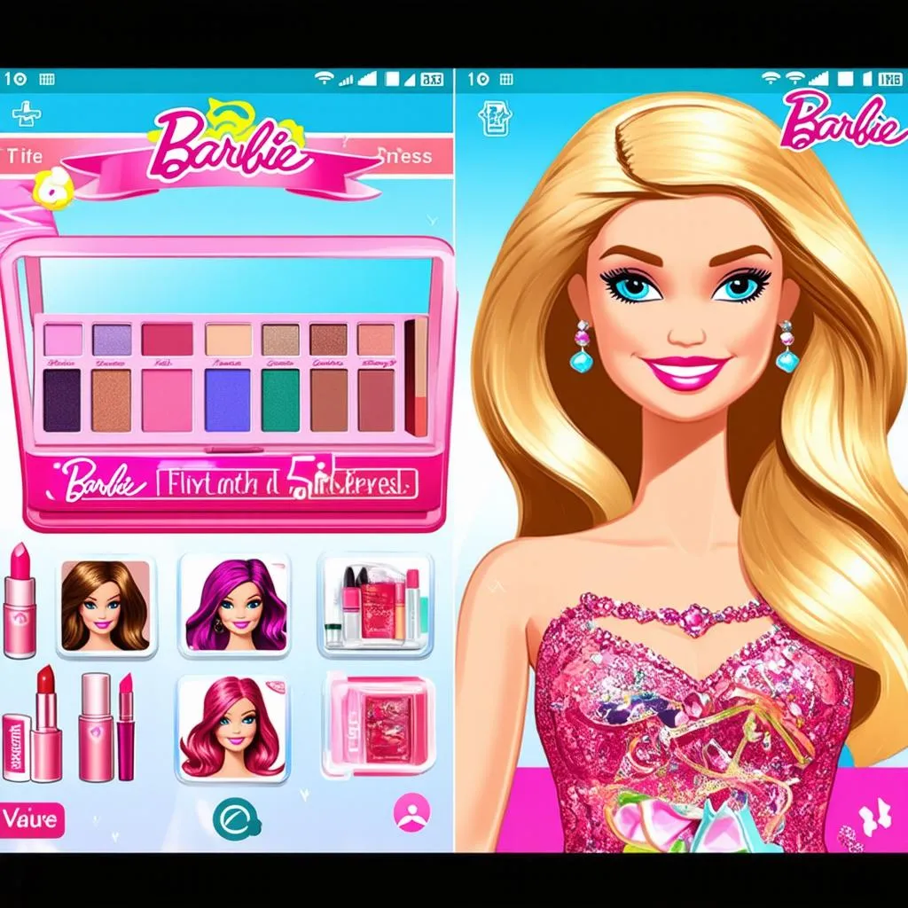 Hình Ảnh Game Trang Điểm Búp Bê Barbie Trên Điện Thoại