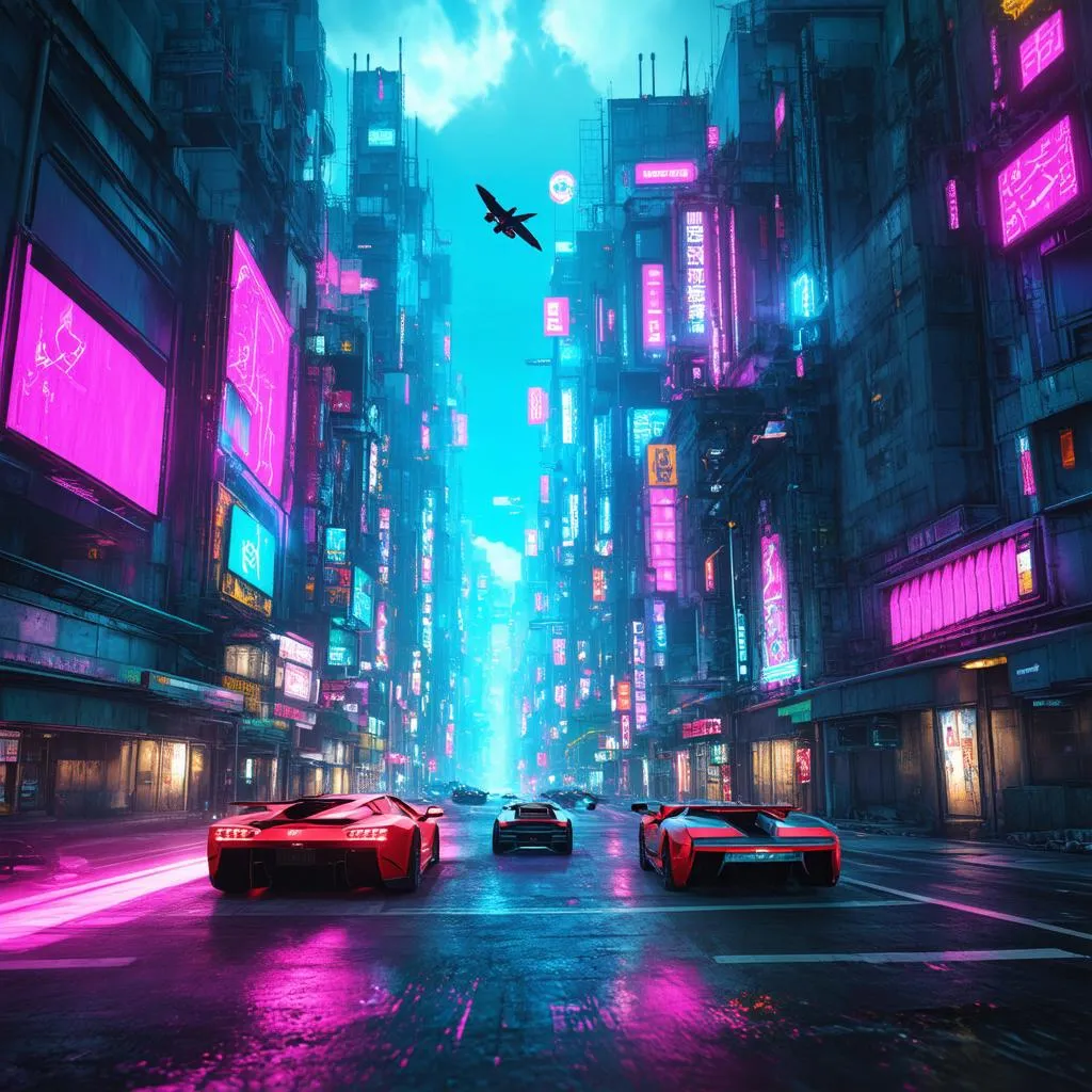 Hình nền 4K gaming cyberpunk