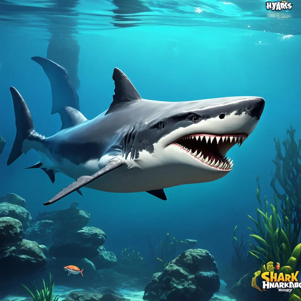 Cá mập khổng lồ trong game Hungry Shark PC